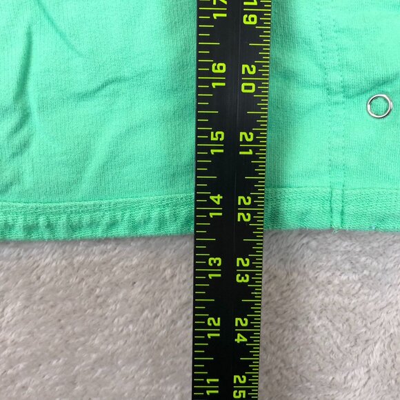 Denim & Co. Womens Blouse Large Button Front Green Snap Shirt Long Sleeve Casual - Picture 3 of 10